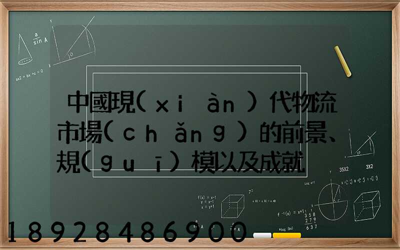 中國現(xiàn)代物流市場(chǎng)的前景、規(guī)模以及成就。